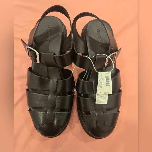 Old Navy Black Strappy Sandals - Picture 2 of 6